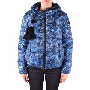 Peuterey Printed Padded Jacket Women blue Jackets & Coats